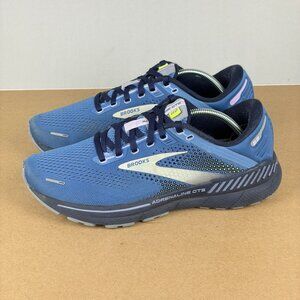 Brooks Adrenaline GTS 22 Athletic Running Shoes Womens 10 Blue White Low Top